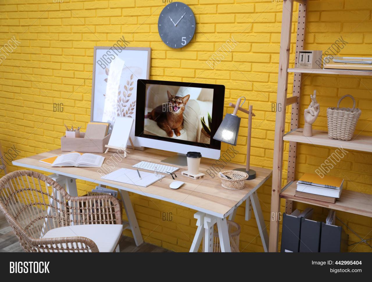 Aesthetic home workspace
