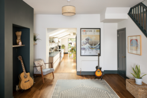 Large entry wall entryway ideas mirror round mirrors front modern design door tall walls foyer decor black circle high chandelier